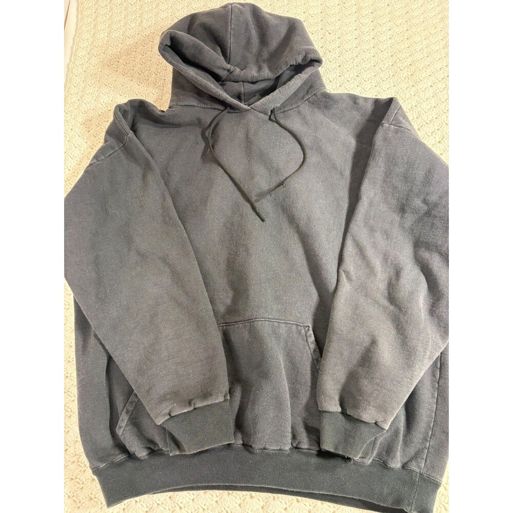 Vintage Mens Heavyweight Hoodie Sweatshirt Size 3XL Black Made in USA